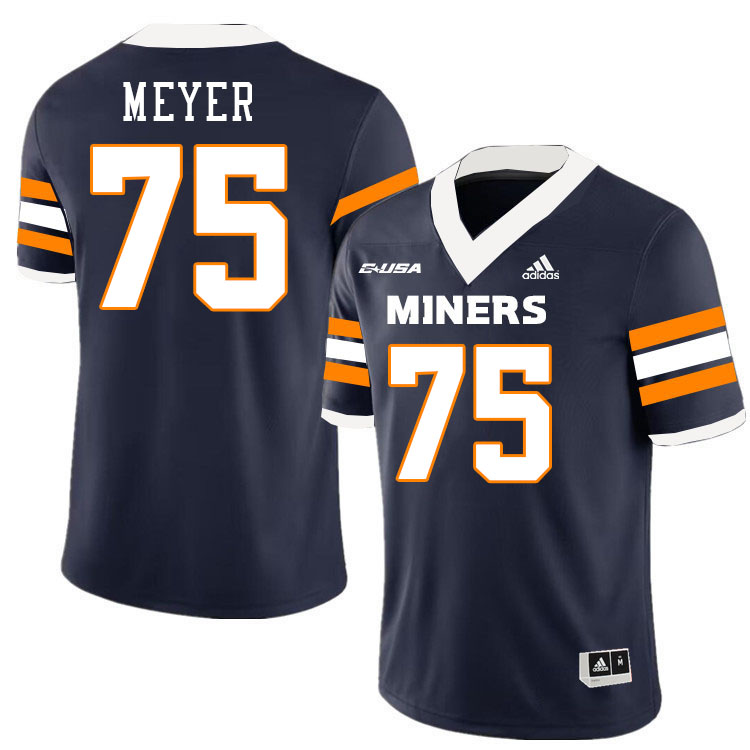 Andrew Meyer UTEP Jersey,UTEP Miners #75 Andrew Meyer College Football Jersey,Uniforms-Navy